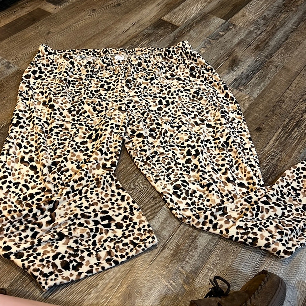 Cheetah print pj pants